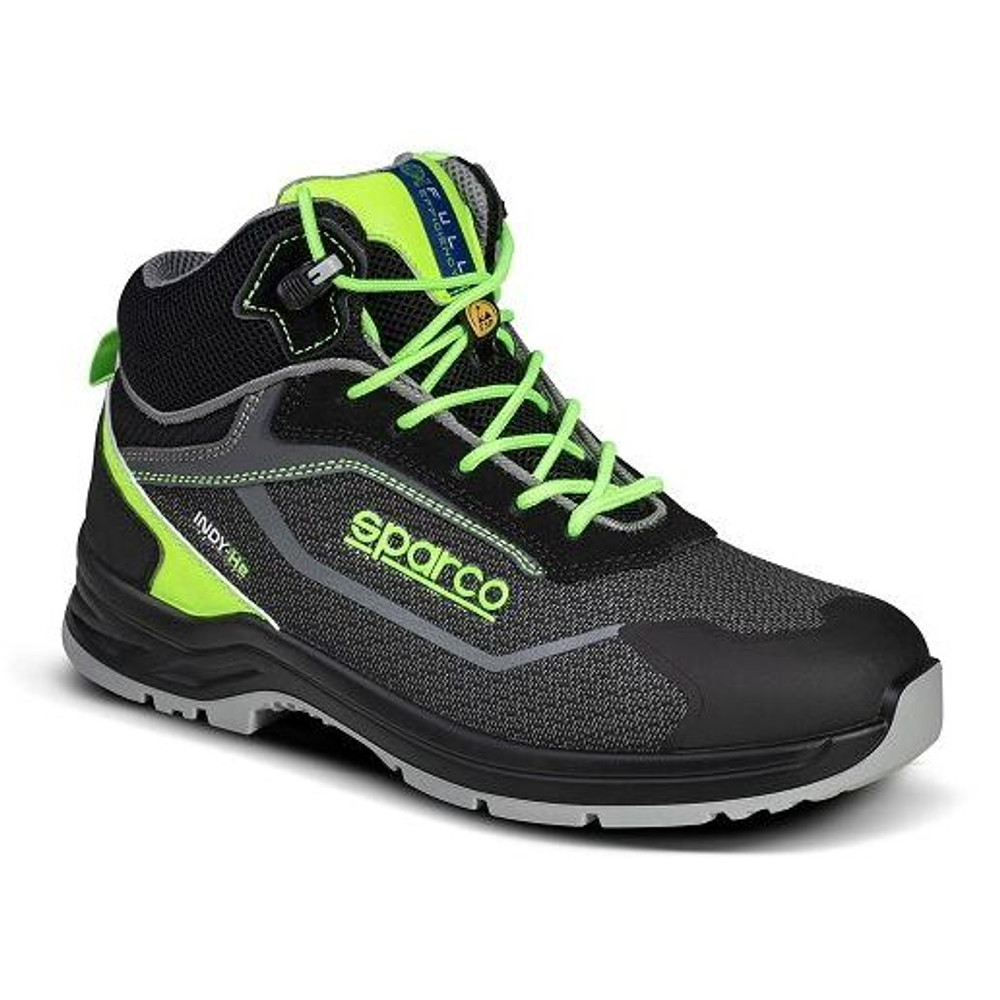 Sparco INDY-He RANGER S3S ESD SR LG munkavédelmi bakancs, fekete-zöld Sparco INDY-He RANGER S3S ESD SR LG munkavédelmi bakancs, fekete-zöld