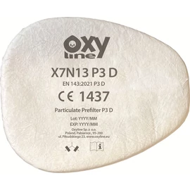 Oxyline X7N13 P3 D részecske előszűrő, X701 A1, X702 A1, X703, ABEK1 (4 db/csomag)