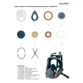 Oxyline OXYPRO X8 teljes arcmaszk CL2 szilikon, bajonett zárral