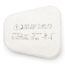 Oxyline T-BM P3 R részecskeszűrő, gőzök, gázok ellen véd, 3M kompatibilis bajonett zár (1 pár/csomag)
