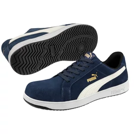 Puma Iconic Suede Navy Low S1PL ESD FO HRO SR munkavédelmi cipő
