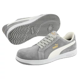 Puma Iconic Suede Grey Low S1PL ESD FO HRO SR munkavédelmi cipő