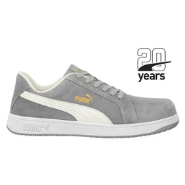 Puma Iconic Suede Grey Low S1PL ESD FO HRO SR munkavédelmi cipő
