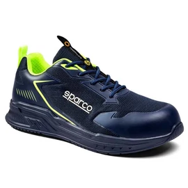 Sparco TURBO FLINGER ESD S1PS SR FO munkavédelmi cipő, tengerkék-lime