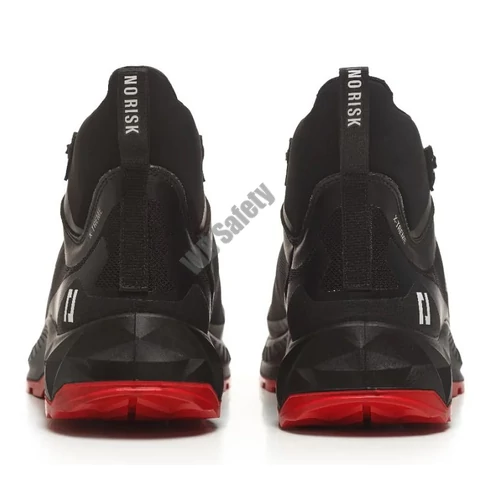No Risk X-TREME MID BLACK AND RED S3L HI CI HRO FO SR munkavédelmi bakancs