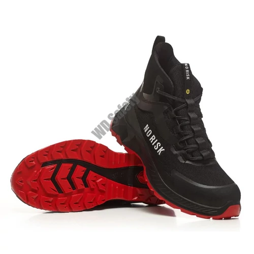 No Risk X-TREME MID BLACK AND RED S3L HI CI HRO FO SR munkavédelmi bakancs
