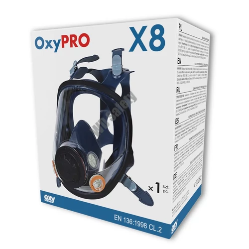 Oxyline OXYPRO X8 teljes arcmaszk CL2 szilikon, bajonett zárral