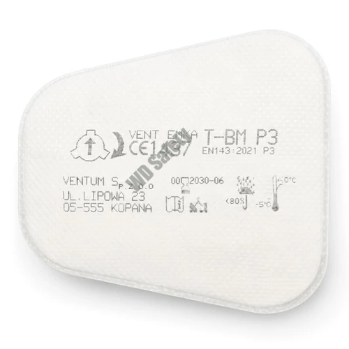 Oxyline T-BM P3 R részecskeszűrő, gőzök, gázok ellen véd, 3M kompatibilis bajonett zár (1 pár/csomag)