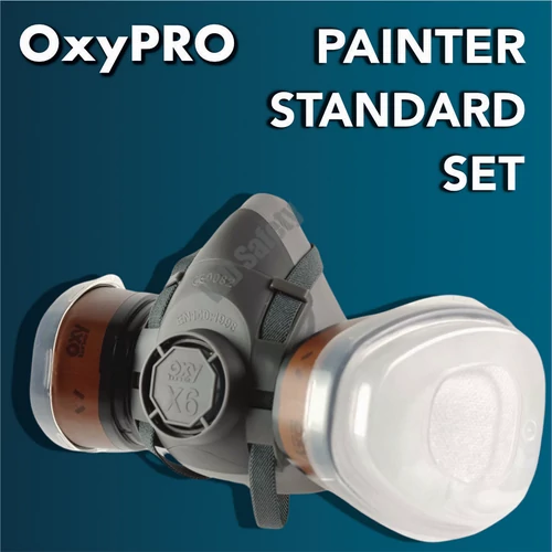 Oxyline OXYPRO ZX6LA27N11P2 festő félálarc alapkészlet, 5 részes: maszk+szűrő+kiegészítők