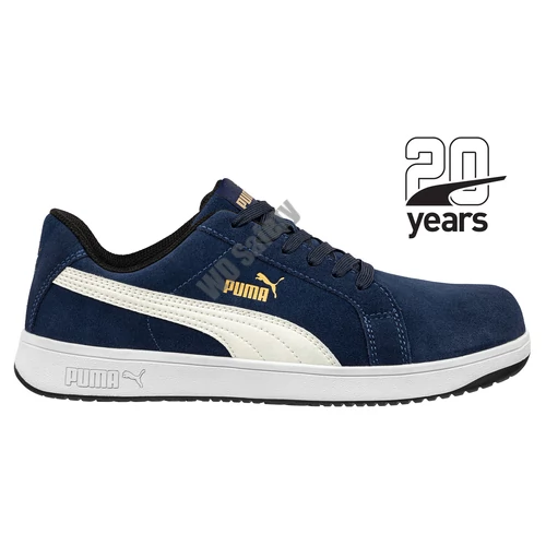 Puma Iconic Suede Navy Low S1PL ESD FO HRO SR munkavédelmi cipő