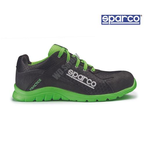 Sparco Practice Keke S1P SRC munkavédelmi cipő, fekete-fluozöld