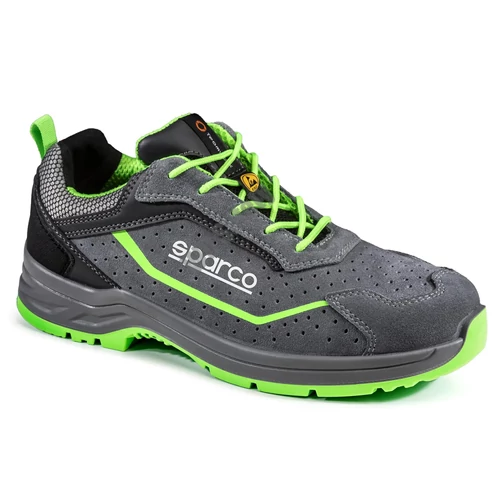 Sparco INDY Felix S1PS ESD SR FO LG munkavédelmi cipő, szürke-fluozöld