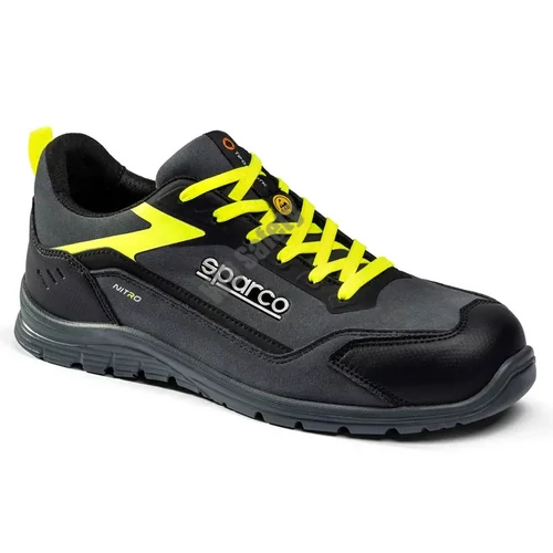 Sparco NITRO ADVANCED KALLE ESD S3S SR FO SC munkavédelmi cipő, szürke-sárga