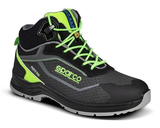 Sparco INDY-He RANGER S3S ESD SR LG munkavédelmi bakancs, fekete-zöld